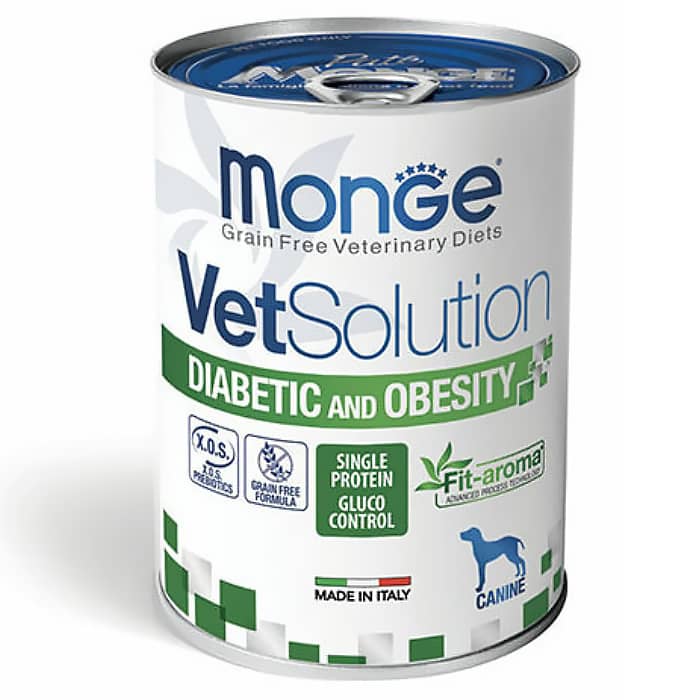 Monge VetSolution Canine Diabetic Obesity veterinārie konservi suņiem diabētam 400 g